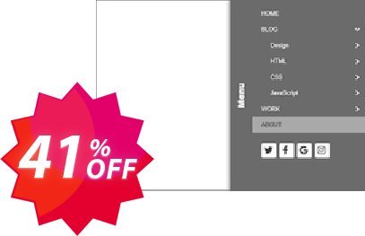 Slideout Panel Menu Extension for WYSIWYG Web Builder Coupon code 41% discount 