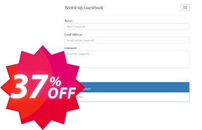 Bootstrap Guestbook Extension for WYSIWYG Web Builder Coupon code 37% discount 