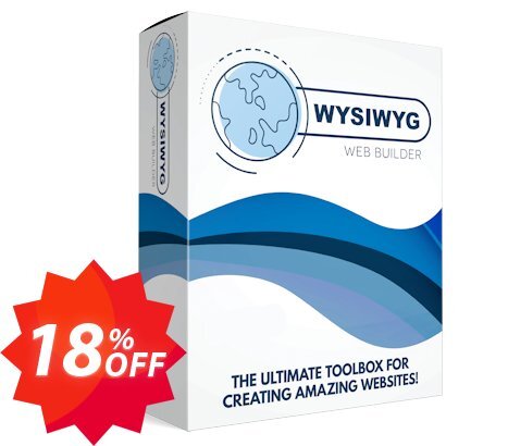 WYSIWYG Web Builder Coupon code 18% discount 