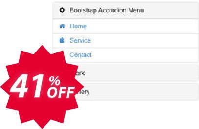 Bootstrap Accordion Menu Extension for WYSIWYG Web Builder Coupon code 41% discount 