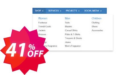 Bootstrap Mega Menu Extension for WYSIWYG Web Builder Coupon code 41% discount 