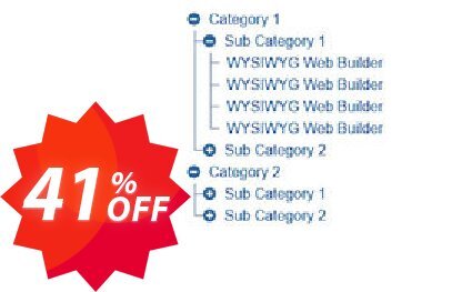 TreeView Menu Extension for WYSIWYG Web Builder Coupon code 41% discount 