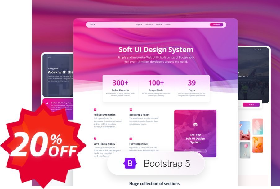 Soft UI Design System PRO Company Annual Coupon code 20% discount 