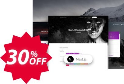 NextJS Material Kit PRO Coupon code 30% discount 