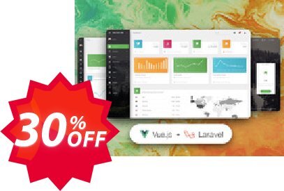 Vue Material Dashboard Laravel PRO Coupon code 30% discount 
