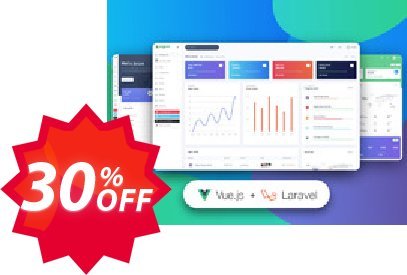 Vue Argon Dashboard PRO Laravel Coupon code 30% discount 