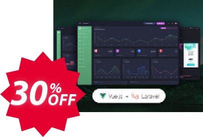 Vue Black Dashboard PRO Laravel Coupon code 30% discount 