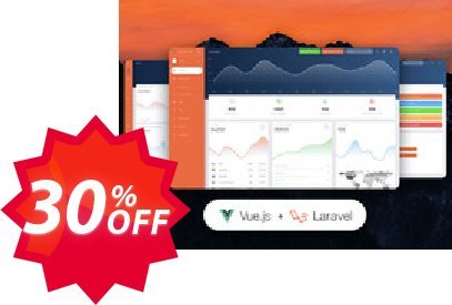 Vue Now UI Dashboard PRO Laravel Coupon code 30% discount 