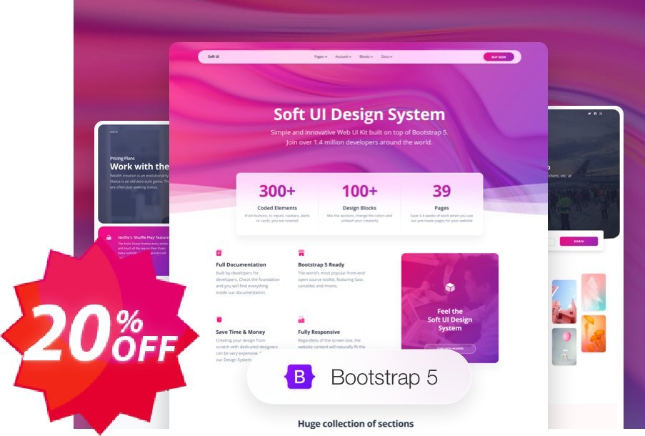 Soft UI Design System PRO Freelancer Lifetime Coupon code 20% discount 