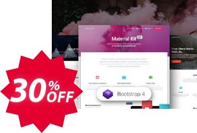 Creative-tim Material Kit PRO - Bootstrap 4 Coupon code 30% discount 