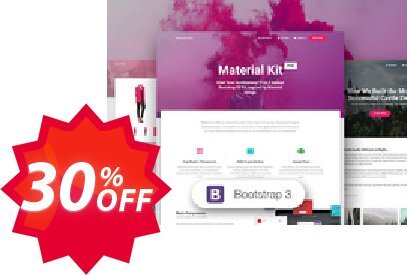 Material Kit PRO - Bootstrap 3 Coupon code 30% discount 