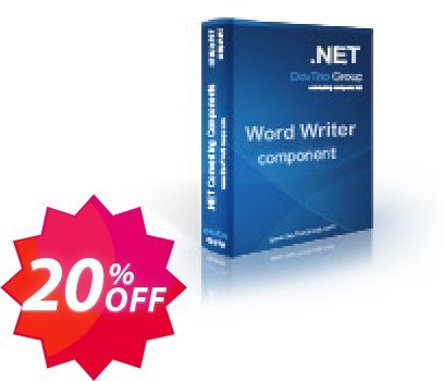Word Writer .NET - Site Plan Coupon code 20% discount 