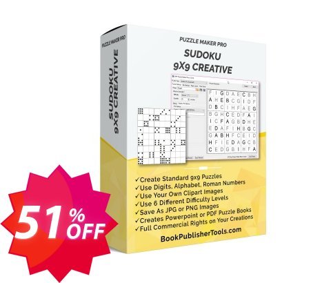 Puzzle Maker Pro - Sudoku 9x9 Creative Coupon code 51% discount 