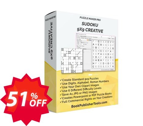 Puzzle Maker Pro - Sudoku 9x9 Creative Coupon code 51% discount 