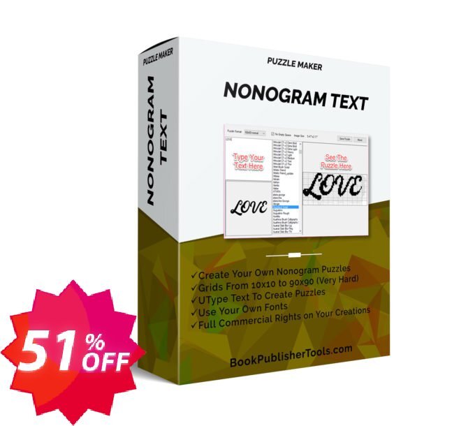 Puzzle Maker - Nonogram Text Coupon code 51% discount 