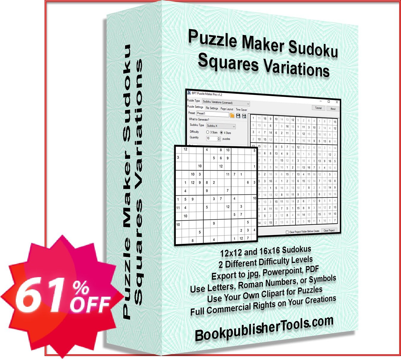 Puzzle Maker Sudoku Squares Variations Coupon code 61% discount 