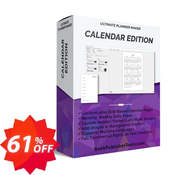 Ultimate Planner Maker - Calendar Edition Coupon code 61% discount 