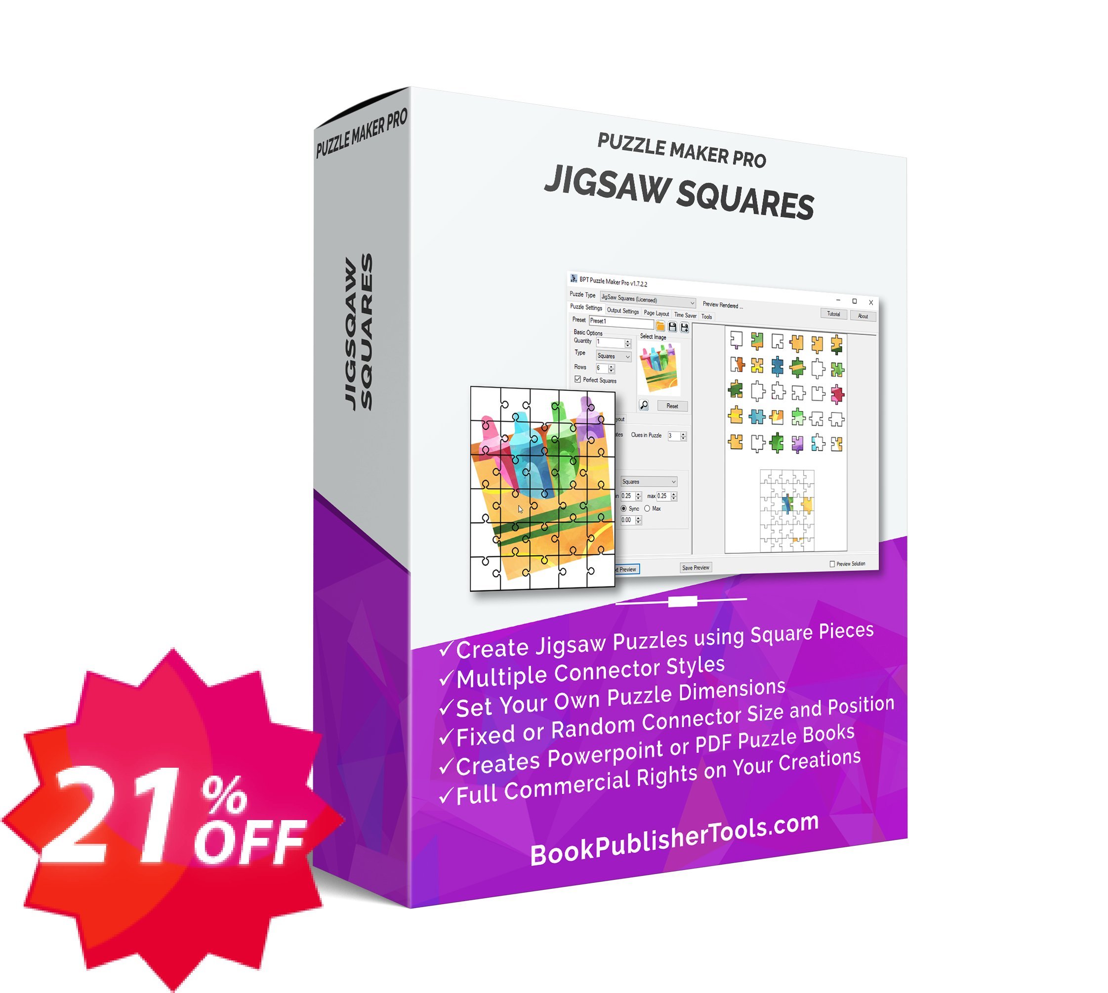 Puzzle Maker Pro - JigSaw Squares Coupon code 21% discount 