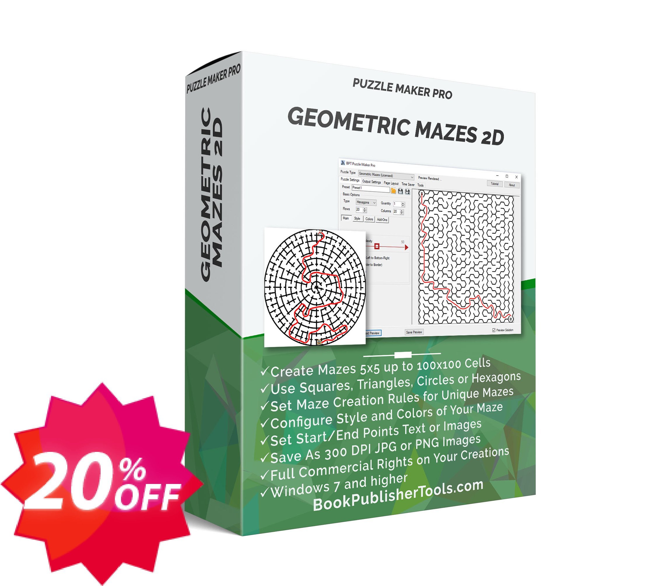 Puzzle Maker Pro - Geometric Mazes 2D Coupon code 20% discount 