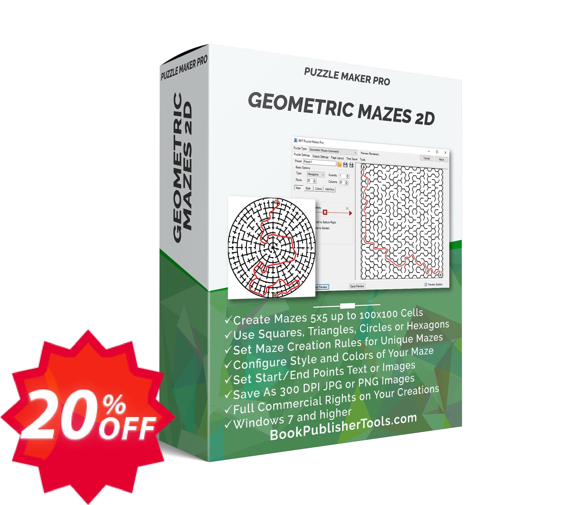 Puzzle Maker Pro - Geometric Mazes 2D, Sidegrade  Coupon code 20% discount 