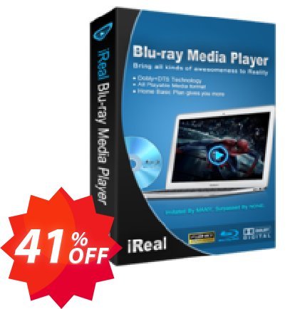 iReal Blu-ray Media Player Coupon code 41% discount 