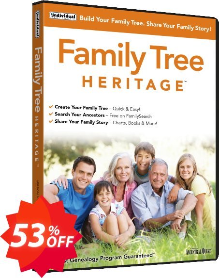 Family Tree Heritage Coupon code 53% discount 