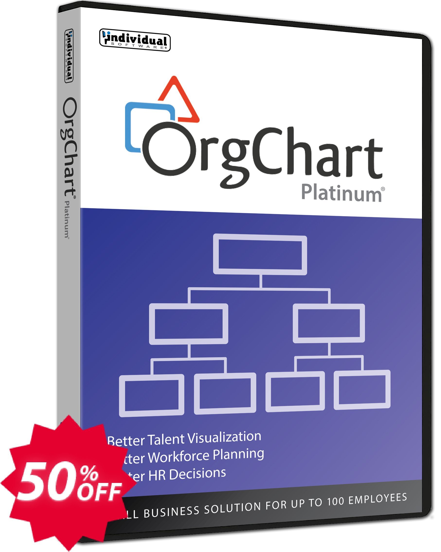 OrgChart Platinum, 100 Employees  Coupon code 50% discount 