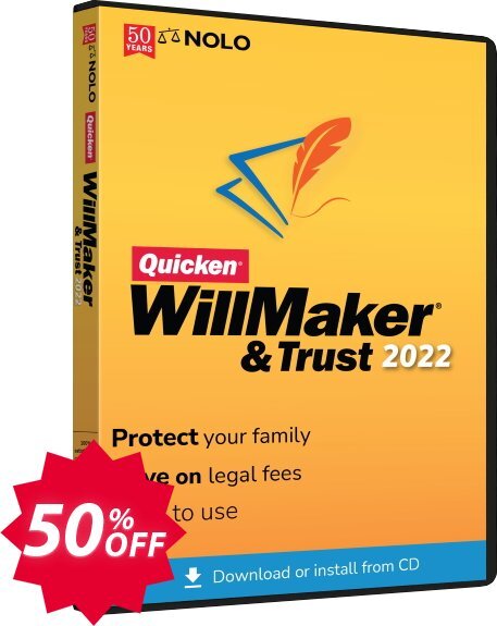 Quicken WillMaker & Trust 2022 Coupon code 50% discount 