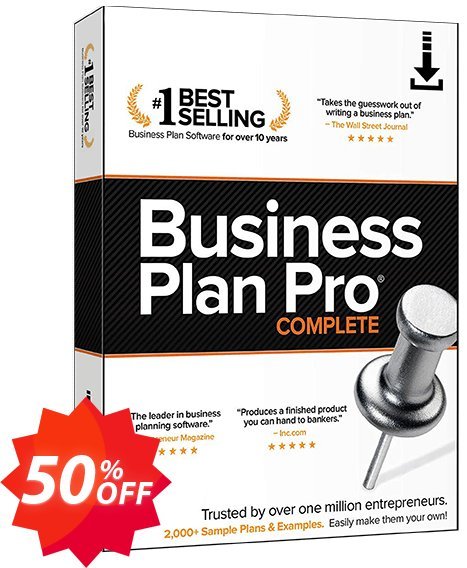 Business Plan Pro Complete Coupon code 50% discount 