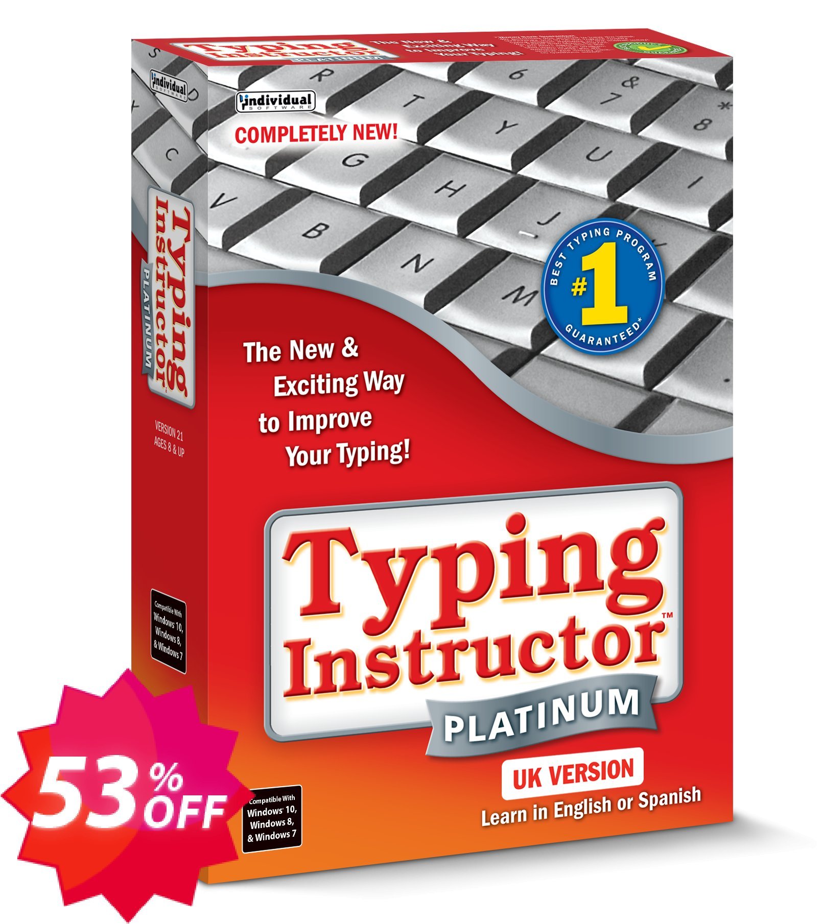Typing Instructor Platinum - International Version UK Keyboard Coupon code 53% discount 