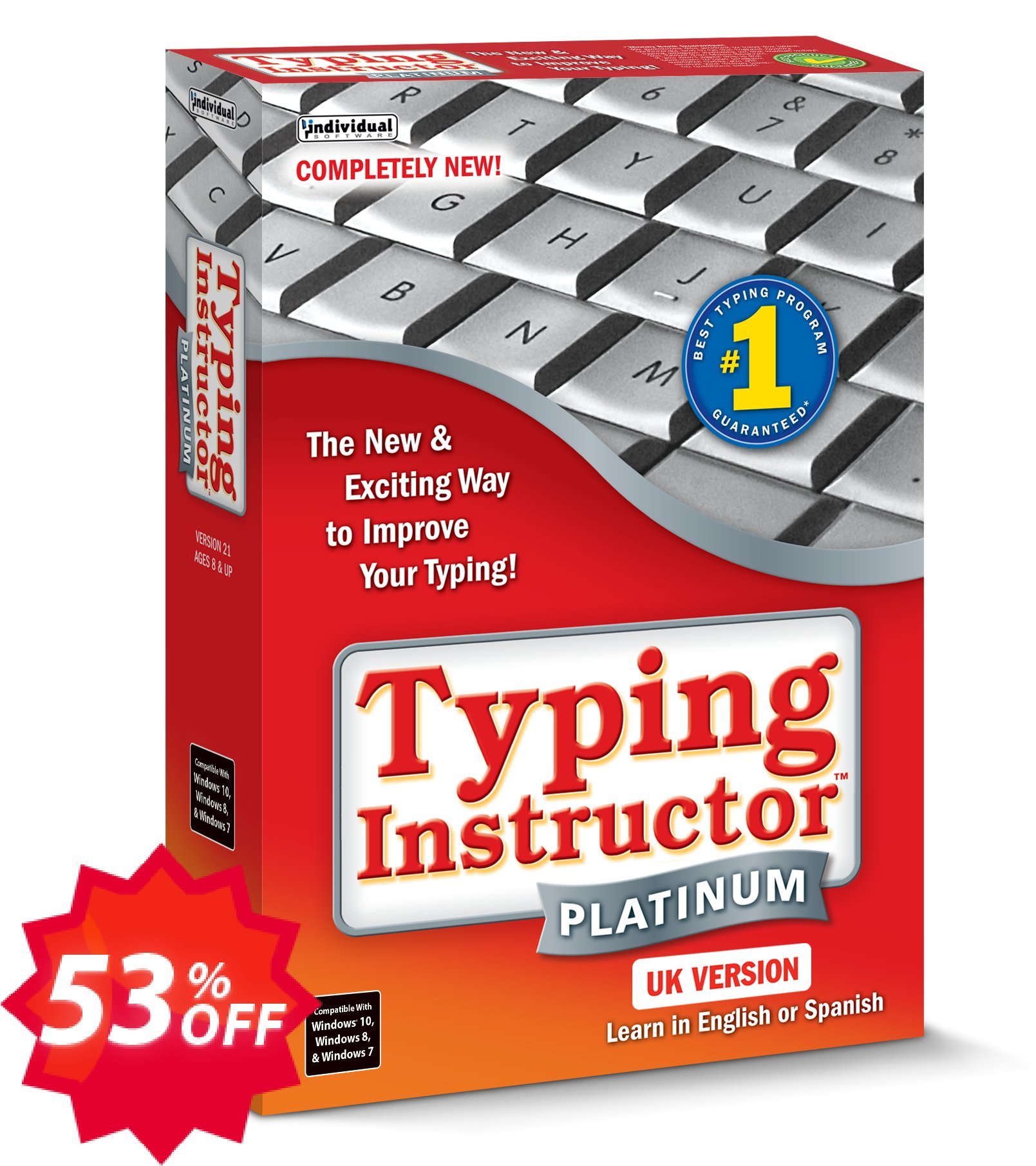 Typing Instructor Platinum - International Version US Keyboard Coupon code 53% discount 