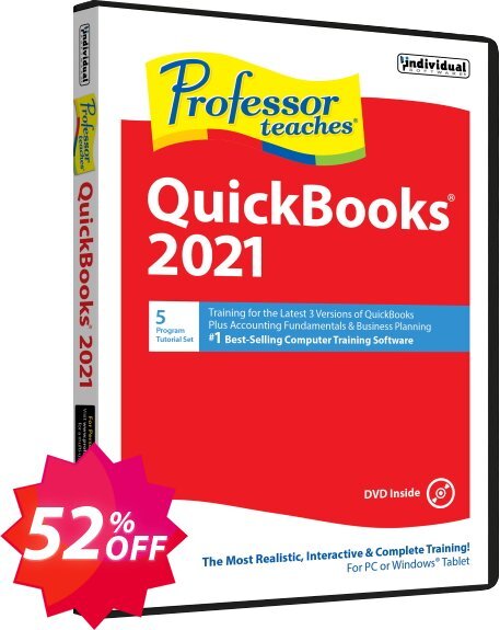 Professor Teaches QuickBooks 2021 Coupon code 52% discount 