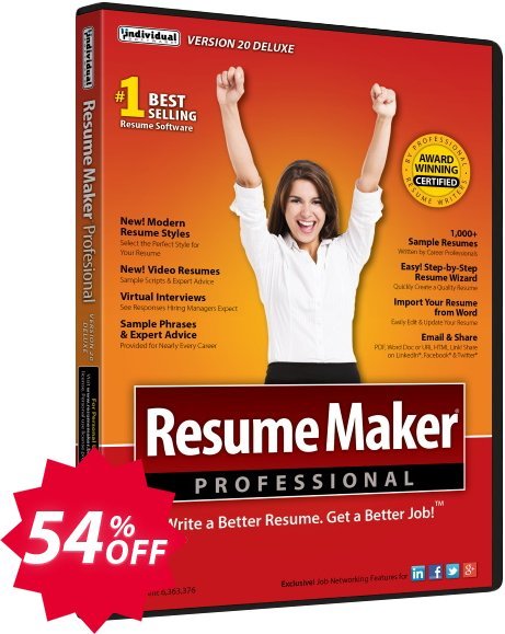 ResumeMaker Coupon code 54% discount 