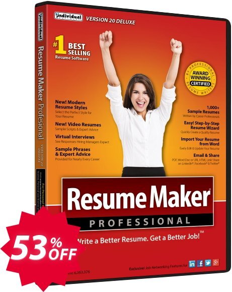 ResumeMaker Professional Deluxe Coupon code 53% discount 