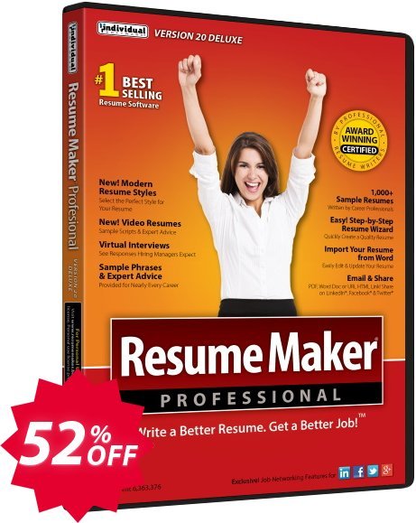 ResumeMaker Ultimate Coupon code 52% discount 