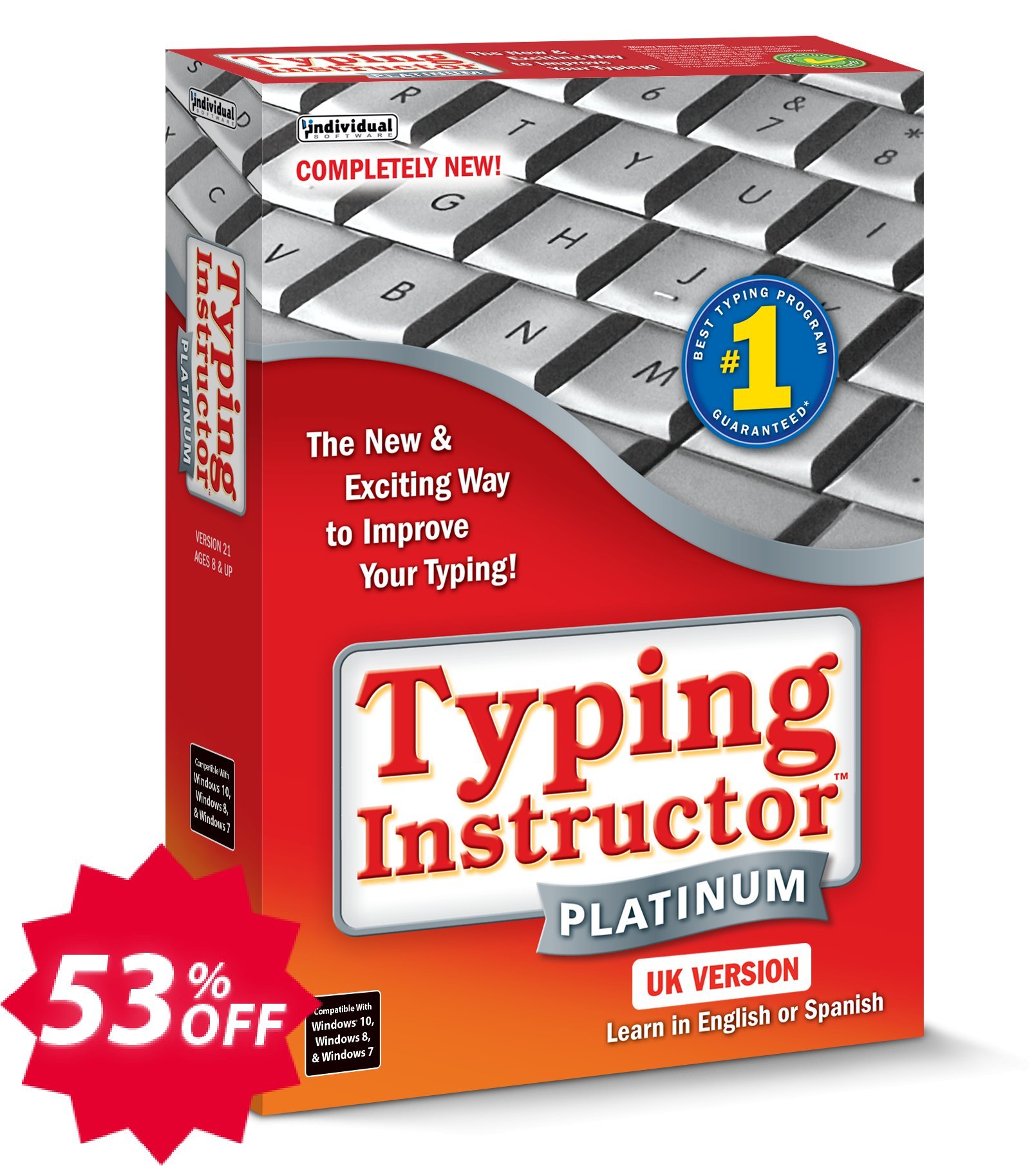 Typing Instructor Platinum 21 Coupon code 53% discount 
