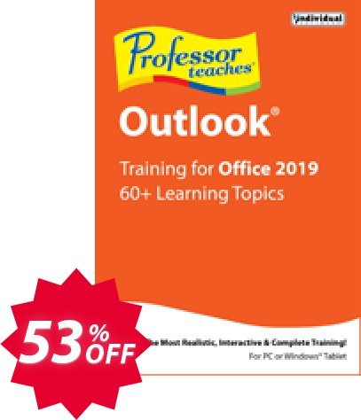 Professor Teaches Outlook 2019 Coupon code 53% discount 