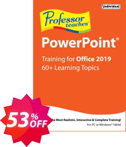 Professor Teaches PowerPoint 2019 Coupon code 53% discount 