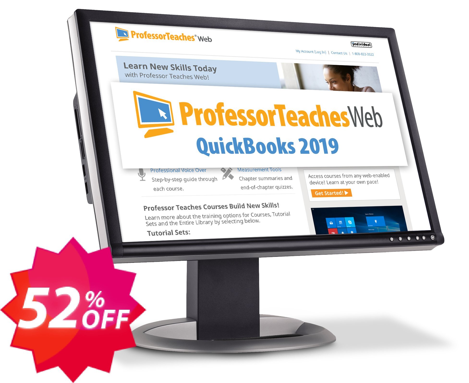 Professor Teaches Web QuickBooks, Annual Subscription  Coupon code 52% discount 