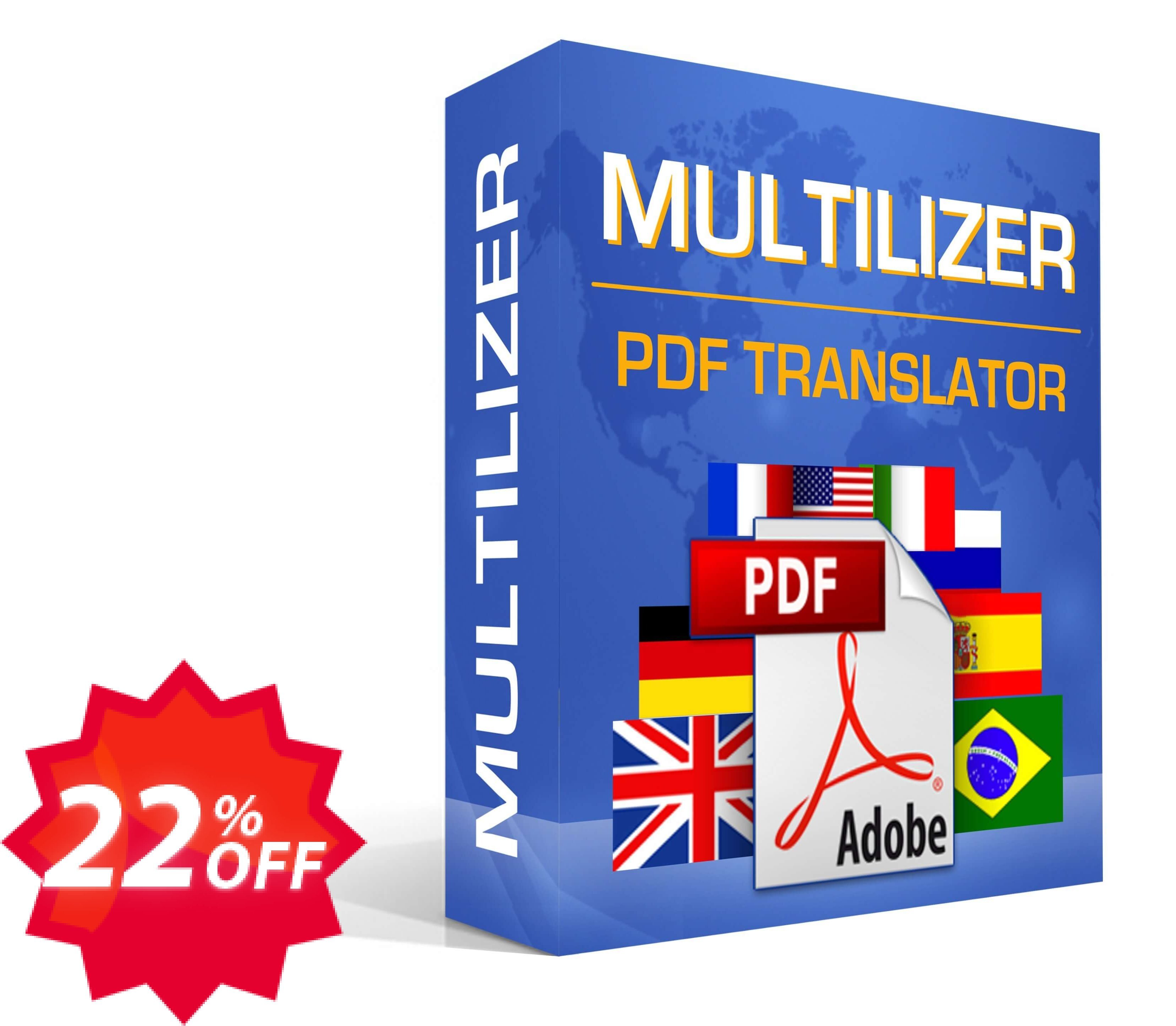 Multilizer PDF Translator Standard Coupon code 22% discount 