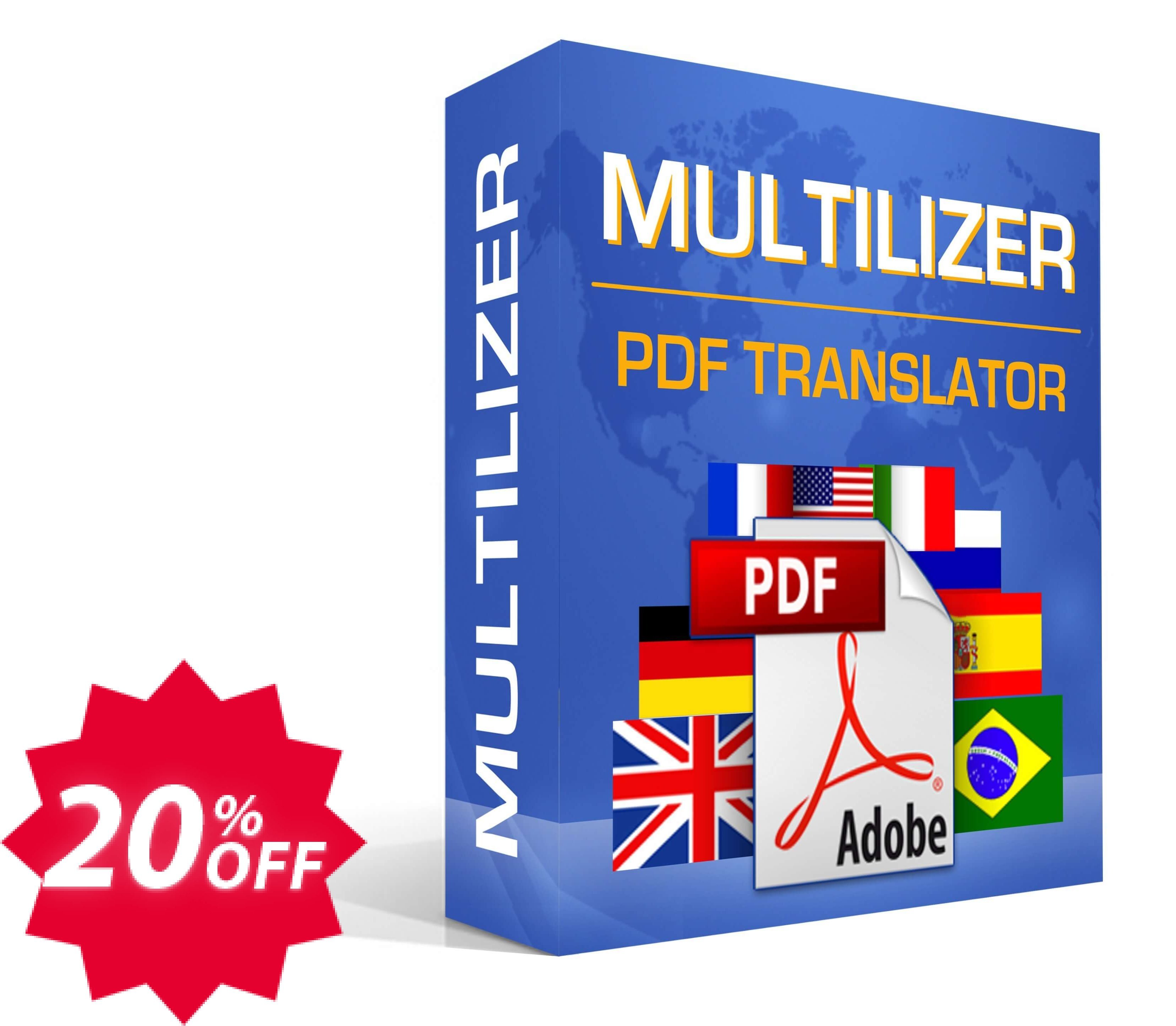 Traduttore PDF Multilizer Standard Coupon code 20% discount 
