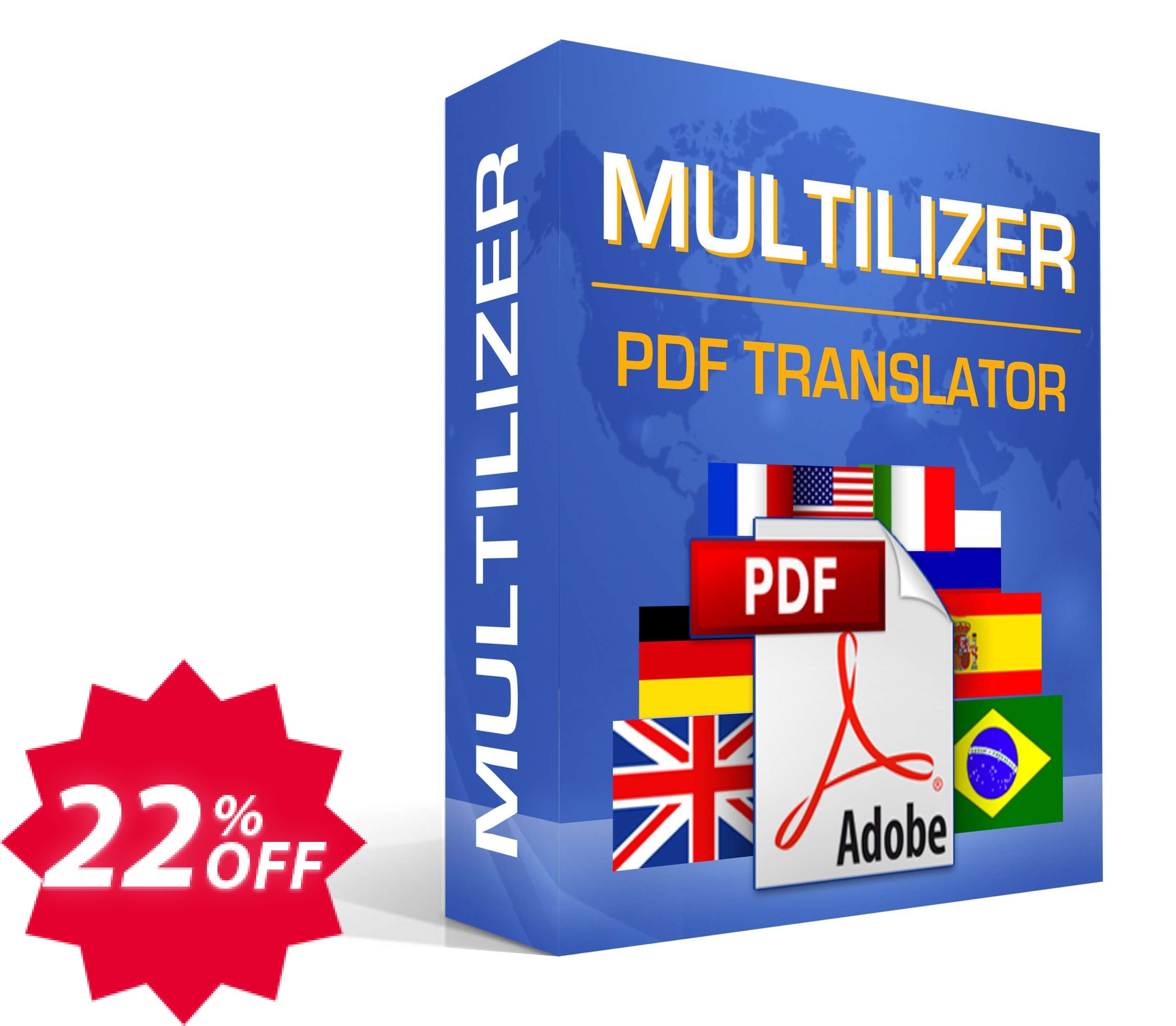Multilizer PDF-översättare Standard Coupon code 22% discount 