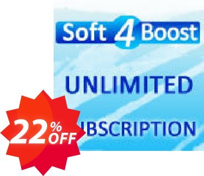Soft4Boost Unlimited Subscription Coupon code 22% discount 