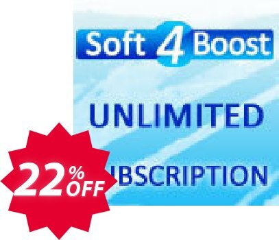 Soft4Boost Unlimited Subscription Coupon code 22% discount 