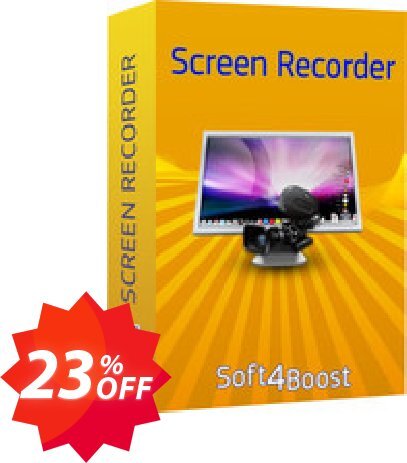 Soft4Boost Screen Recorder Coupon code 23% discount 