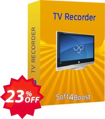 Soft4Boost TV Recorder Coupon code 23% discount 