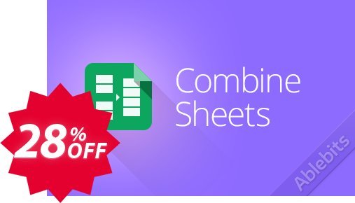 Combine Sheets add-on for Google Sheets, 1-month subscription Coupon code 28% discount 