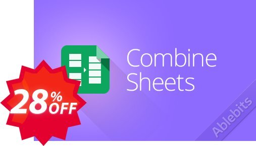 Combine Sheets add-on for Google Sheets, 1-month subscription Coupon code 28% discount 