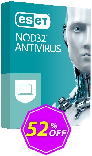 ESET NOD32 Antivirus, Essential security  Coupon code 52% discount 