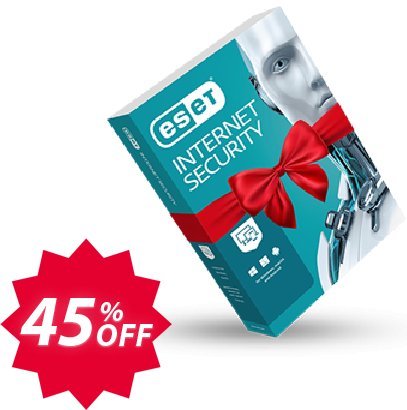 ESET Internet Security -  Yearly 5 Devices Coupon code 45% discount 